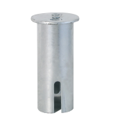 Cover for posts | hot-dip galvanized | for  60 mm posts | with spring-loaded locking mechanism | suitable for ground sockets part-no. 460.40for opening by multipurpose wrench part-no. 470.40